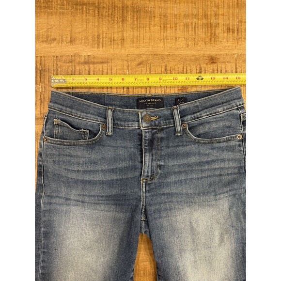 Lucky Brand The Bermuda Jean Shorts Women's Size 6/28 Denim Raw Hem Stretch - Picture 4 of 8